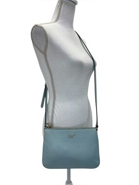 Kate Spade Triple Gusset Crossbody Bag Purse Blue